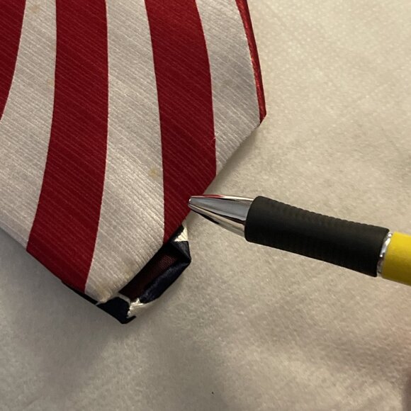 American Traditions "Made In The USA" American Flag Repp Neck Tie 100% Silk - Picture 10 of 11